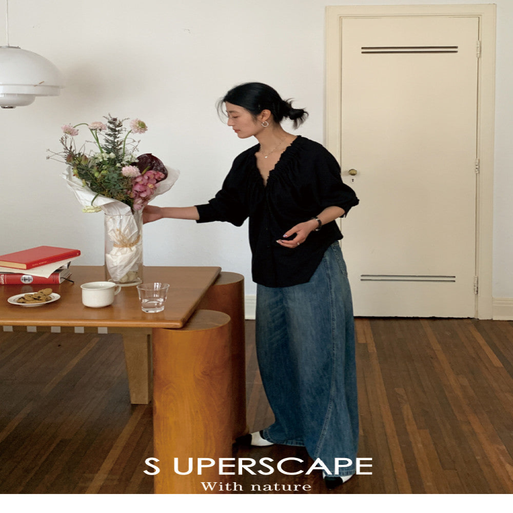 Suzhou high tech microporous yarn cool fabric quick drying anti pilling V neck shirt top SUPERSCAPE image 5