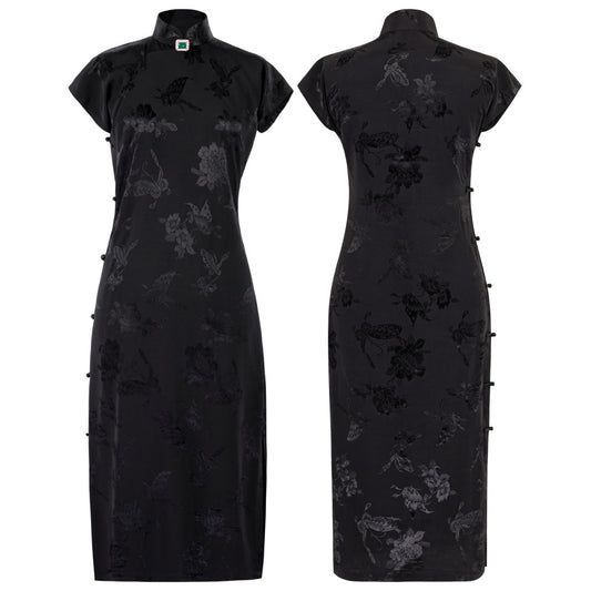 ASAYA2944 Jacquard satin handmade one-piece cheongsam