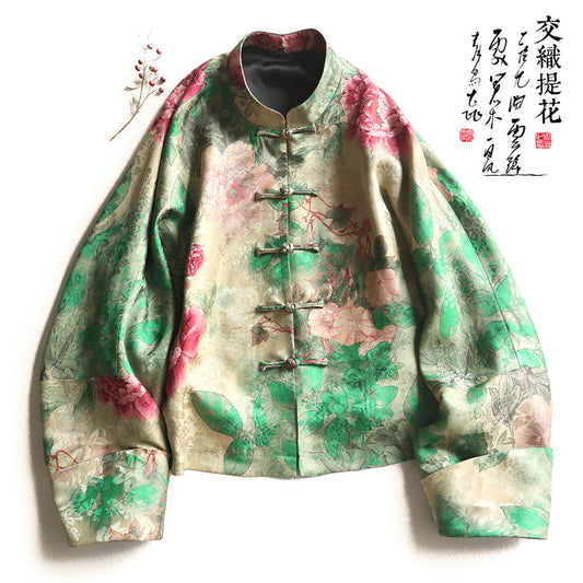 ASAYA2938 Yunshu original intertwined fragrant cloud yarn new Chinese style improved button top
