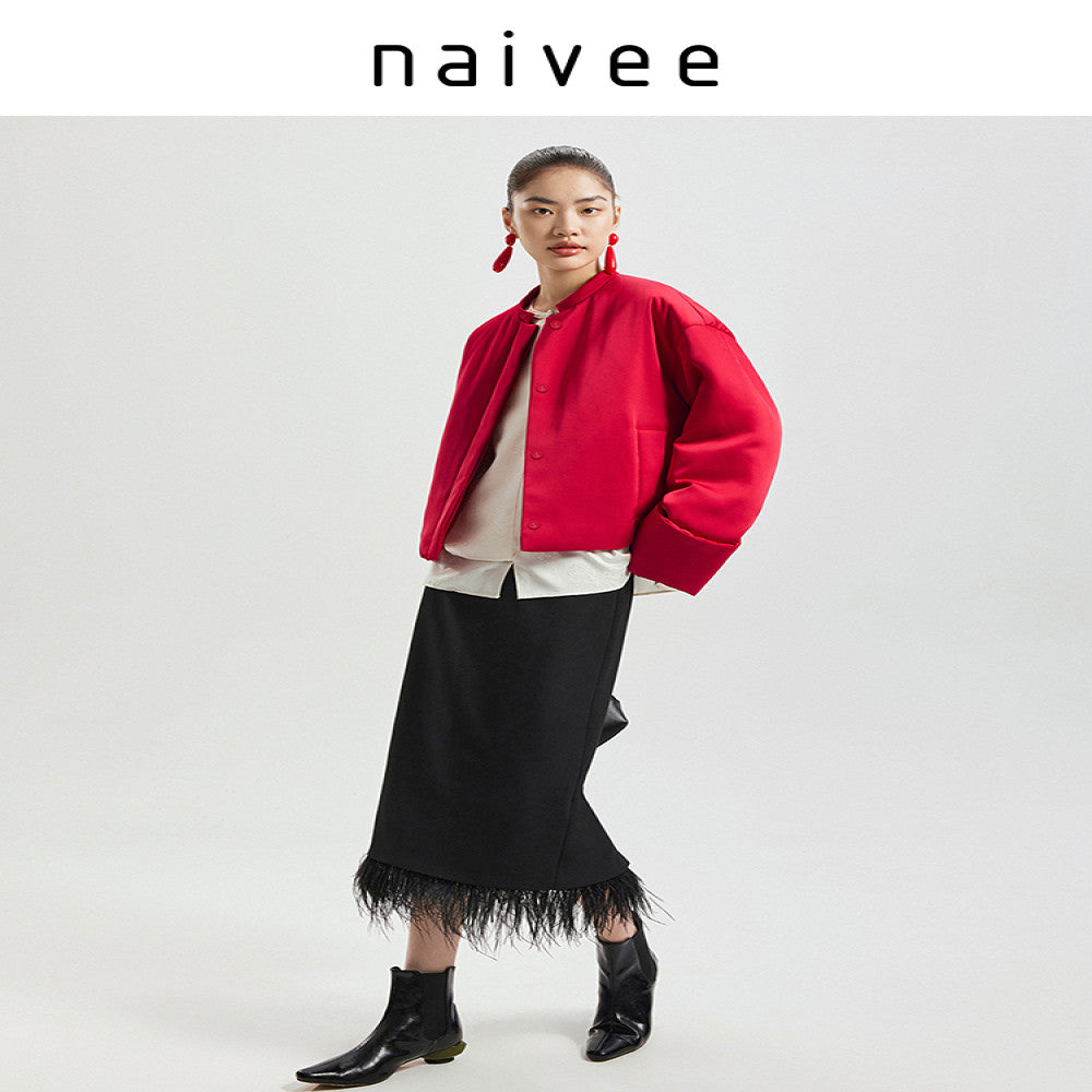 Xi Yuan New Chinese style naive romantic black socialite bag buttocks straight tube skirt new banquet skirt for women image 4