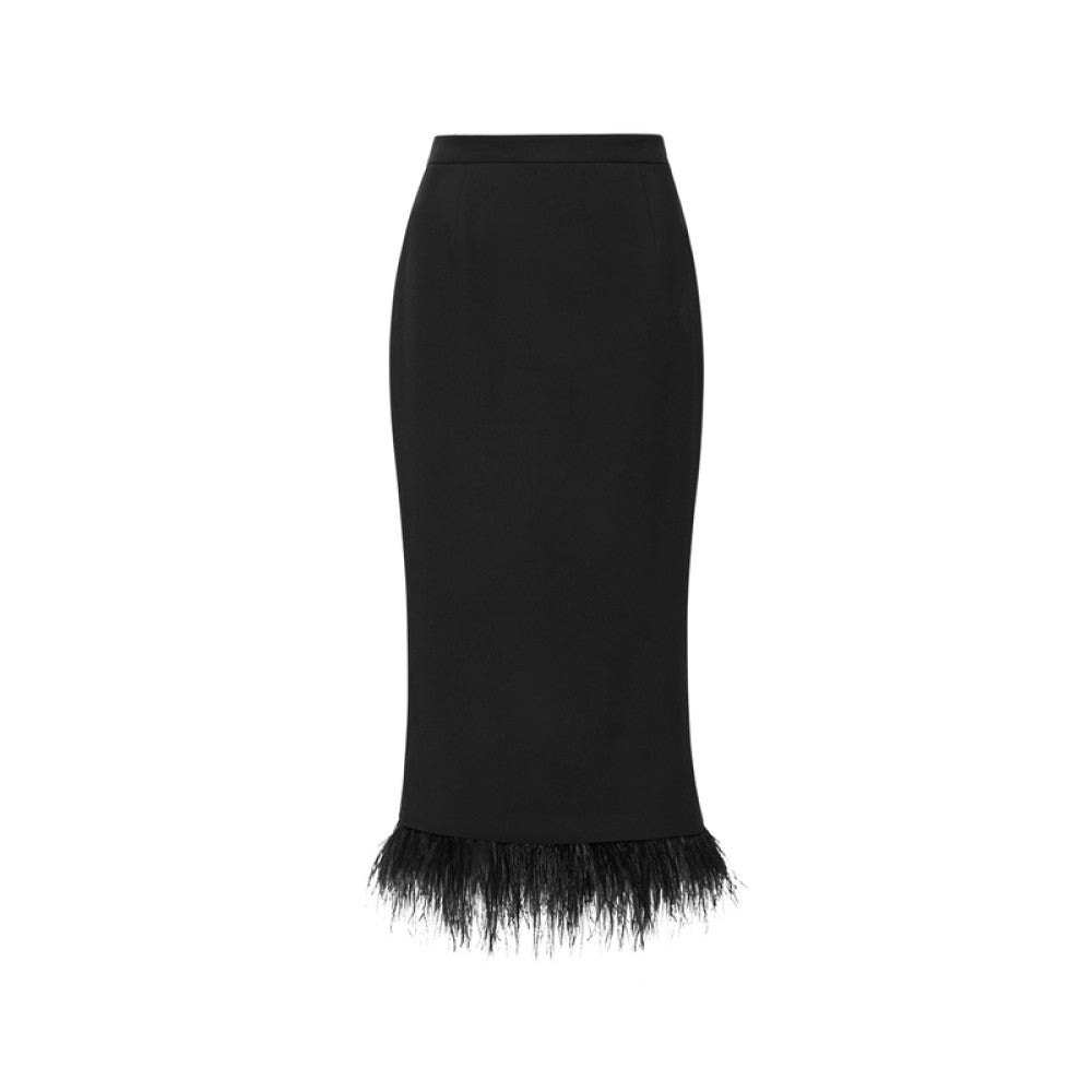 Xi Yuan New Chinese style naive romantic black socialite bag buttocks straight tube skirt new banquet skirt for women image 12