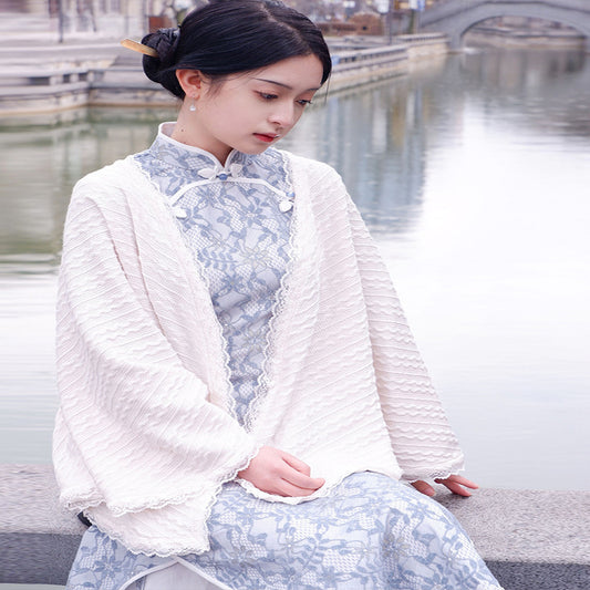 ASAYA2866 Retro literary spring and summer all-match knitted cardigan