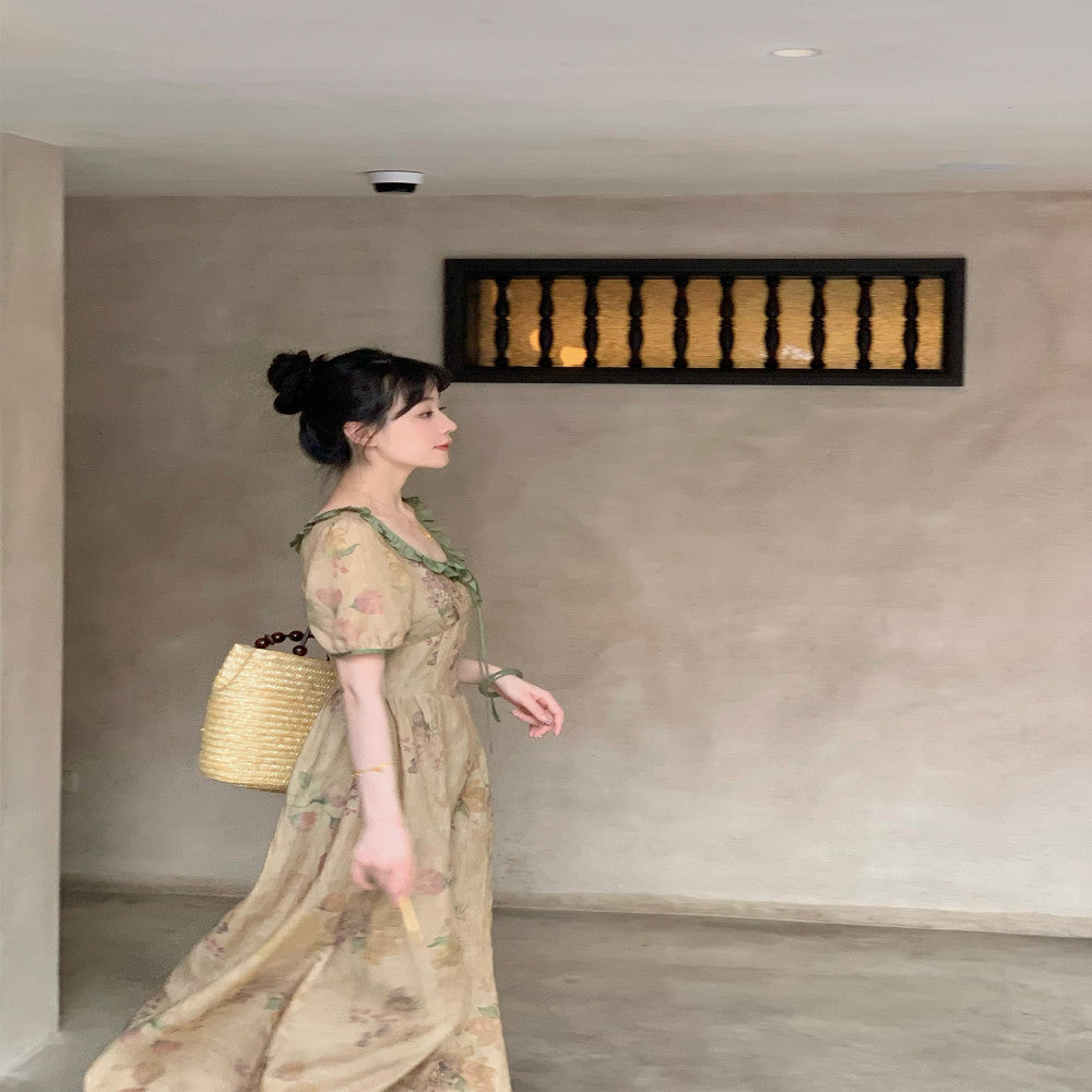 Superficial Lyrical Poetry Xuan Su Classical Set Linen French Dress image 6