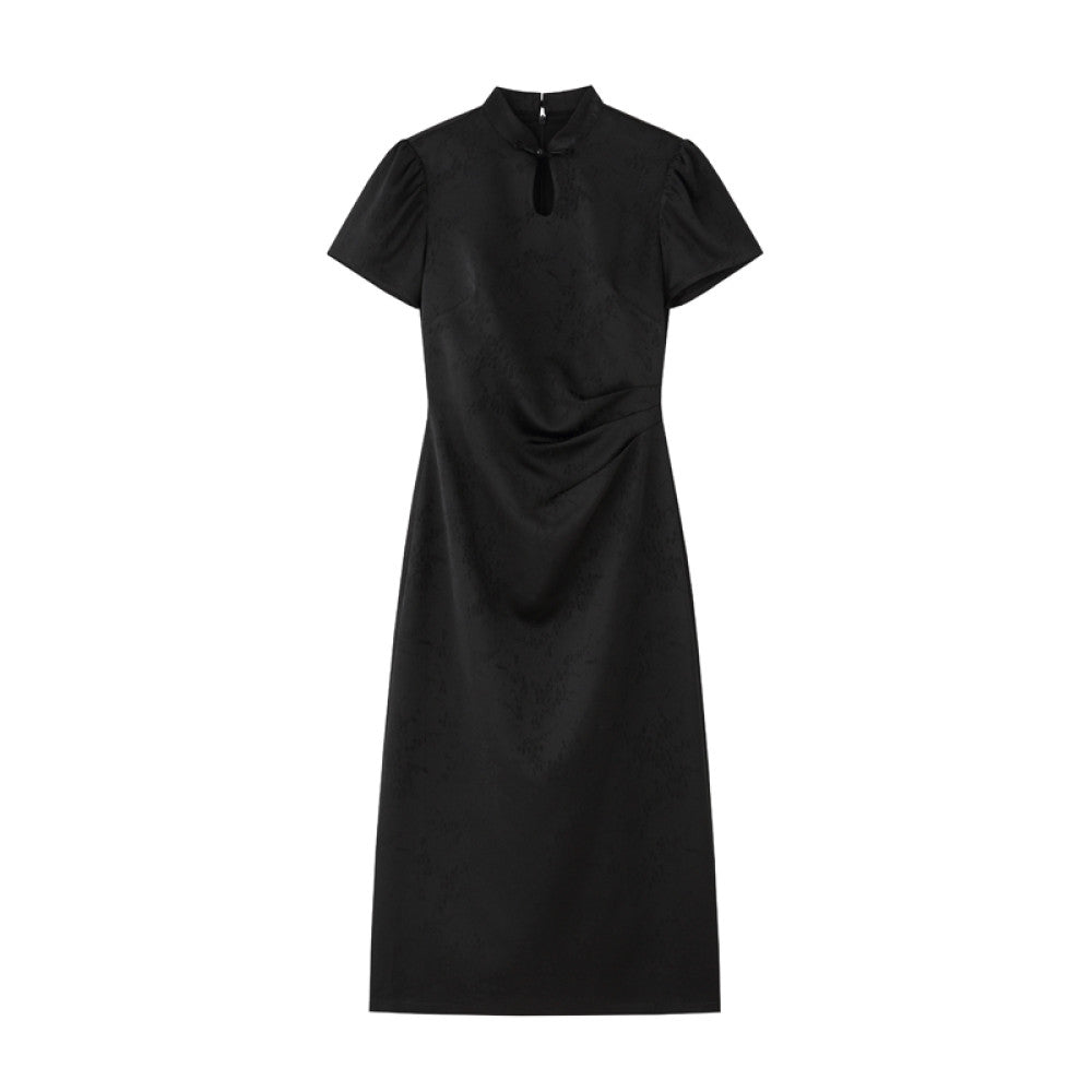 Lu Qingyi Original Clear Light Diao Heavy Industry Jacquard Cheongsam Skirt for Women Summer Chinese Style Improved New Chinese Style Dress image 34