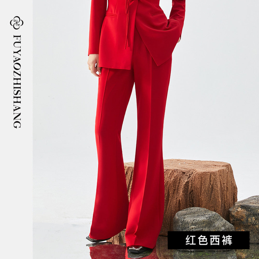 FUYAO s new Chinese style women s clothing red suit jacket women s suit high end improvement Tang suit autumn image 13