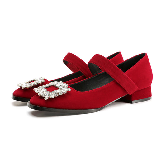ASAYA2758 Hanfu Mary Jane red wedding shoes
