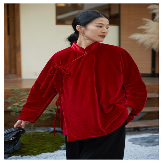 ASAYA2738 New Versatile Chinese Style Cotton Clothes Zen Tea Clothes