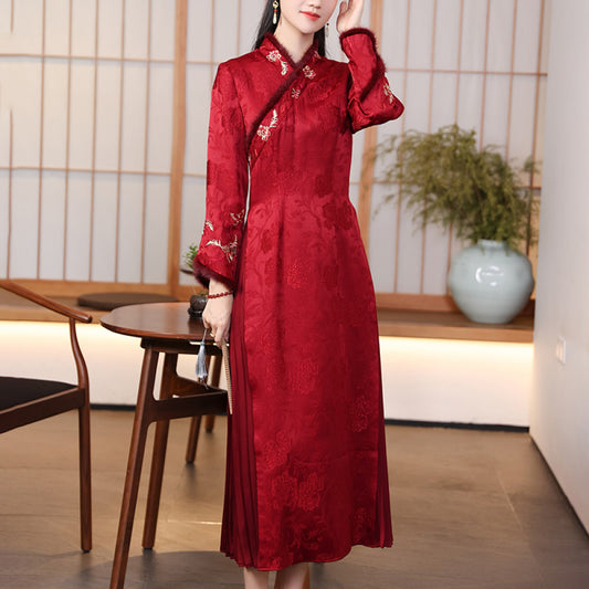 ASAYA2710 New mother wedding dress red Hanfu spring and autumn Tang suit Chinese style dress
