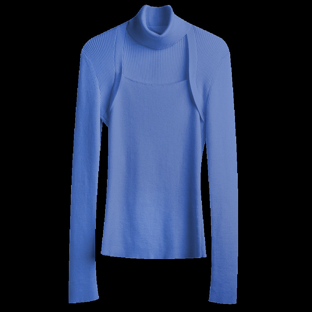 RoseLingLing machine washable wool high fashion detachable scarf slim fit and slimming knit top base sweater image 23