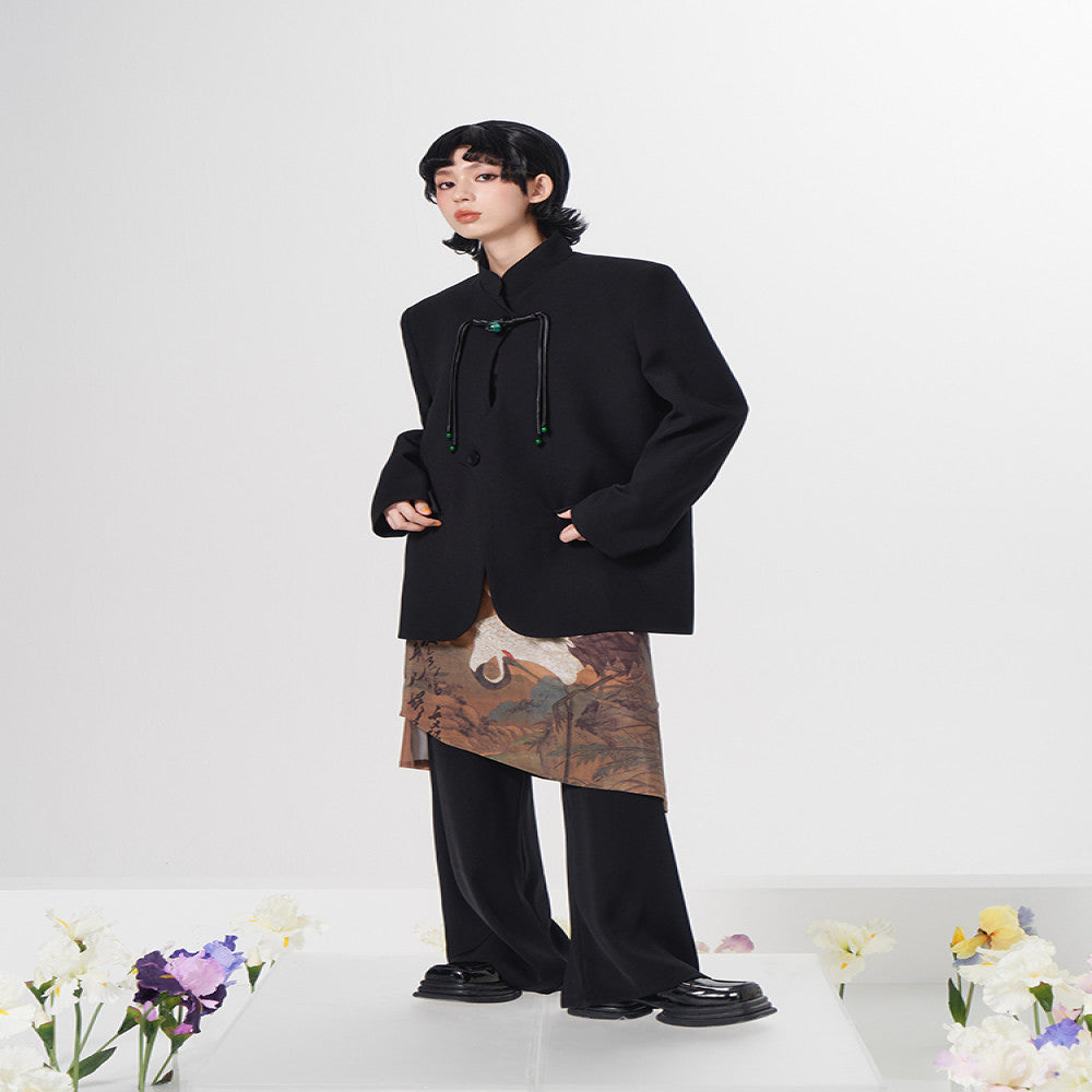 Yang Er s Dream Original New Chinese Green Pearl Pan Button Suit Coat Women s Edition Autumn Edition New 2025 Suit image 4