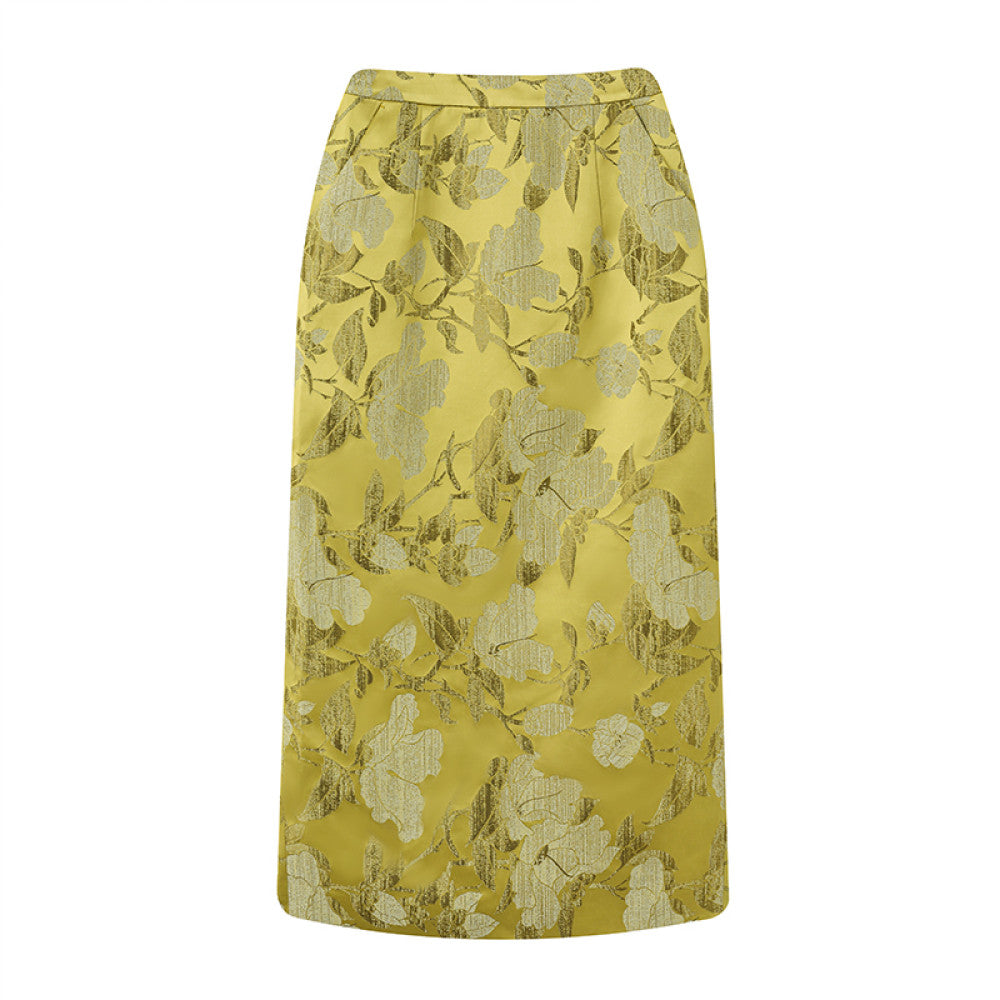 ASAYA2627 Ruyi Lianyun 2024 Spring New Jacquard Straight Skirt