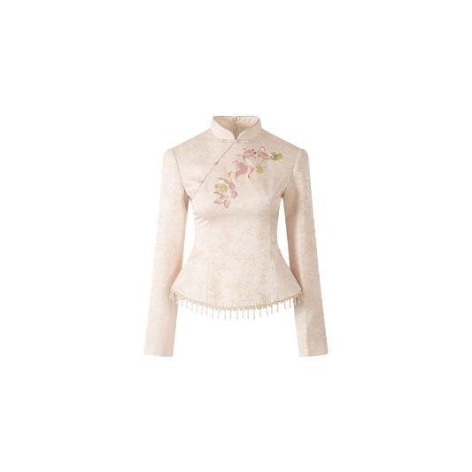 ASAYA4745 – Blossom Whisper Jacquard Set 🌸✨