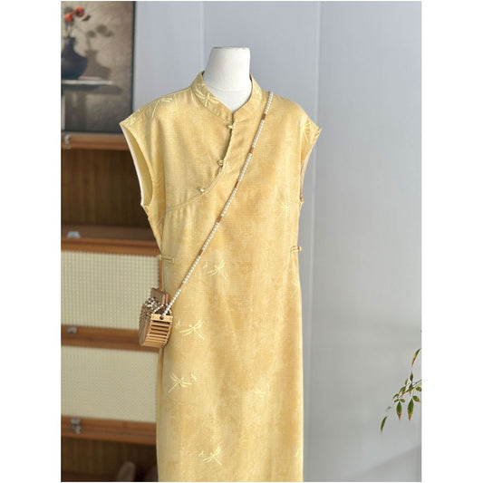 ASAYA4749 – Golden Breeze Linen Dress 🌾✨