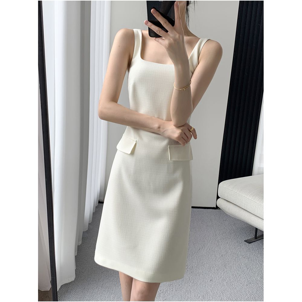 FT GUOGE Little Fragrant Dress for Women 2025 Summer New Style High end French Retro Strap Skirt Two piece Set image 3