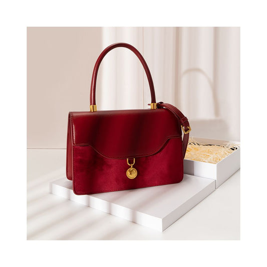ASAYA2421 Retro red velvet wedding bag crossbody small square bag high-end portable Xiuhe suit bridal bag