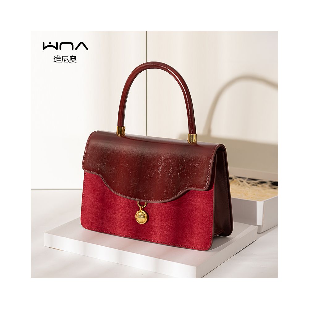 ASAYA2421 Retro red velvet wedding bag crossbody small square bag high-end portable Xiuhe suit bridal bag