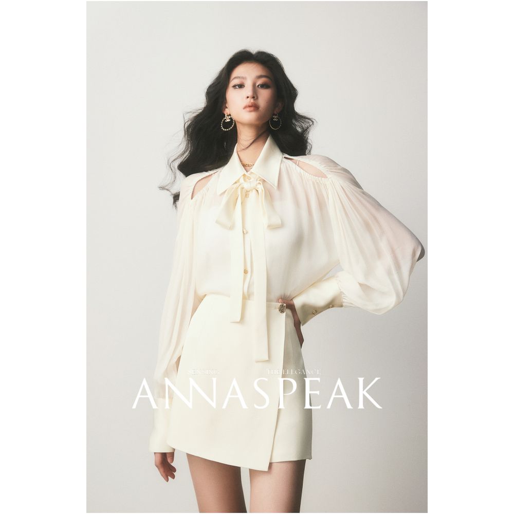 ANNASPEAK Urban Hormones NAIA Acetic Acid Overlapping A line Short Skirt Pants AS Autumn New Pants for Women image 7