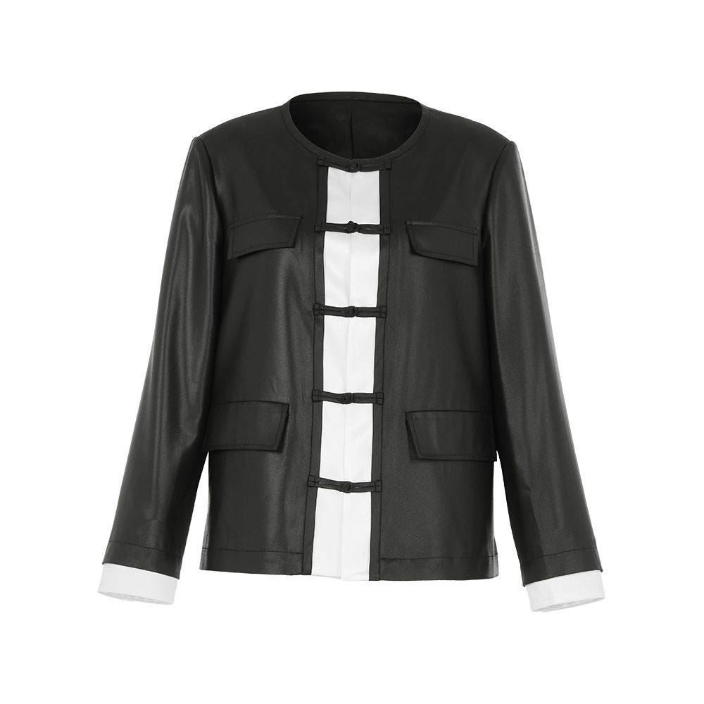 Celebrity s same style flower and tree deep new Chinese style jacket women s new casual Chinese style improved buttoned top image 13