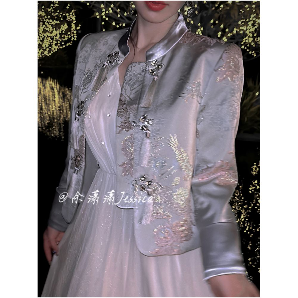 Yu Xiaoxiao s Dream of Hualu A New Chinese Heavy Industry Tassel Embroidery Style Fashionable Chinese Style Short Coat image 2