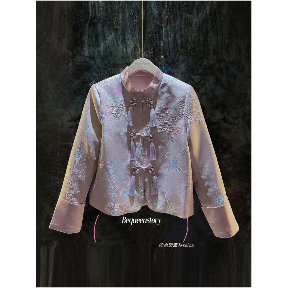 Yu Xiaoxiao s Dream of Hualu A New Chinese Heavy Industry Tassel Embroidery Style Fashionable Chinese Style Short Coat image 5