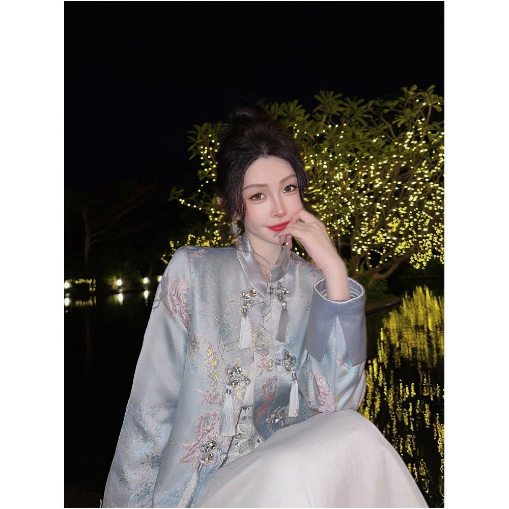 Yu Xiaoxiao s Dream of Hualu A New Chinese Heavy Industry Tassel Embroidery Style Fashionable Chinese Style Short Coat image 10