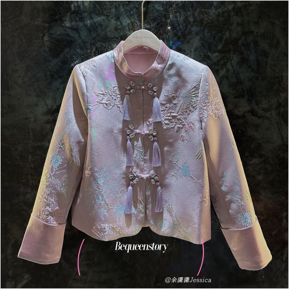 Yu Xiaoxiao s Dream of Hualu A New Chinese Heavy Industry Tassel Embroidery Style Fashionable Chinese Style Short Coat image 25