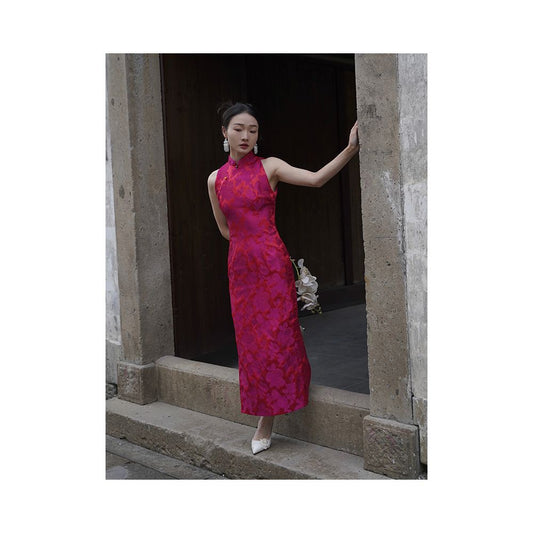 ASAYA2316 New Chinese Style Stand Collar Jacquard Qi Pao