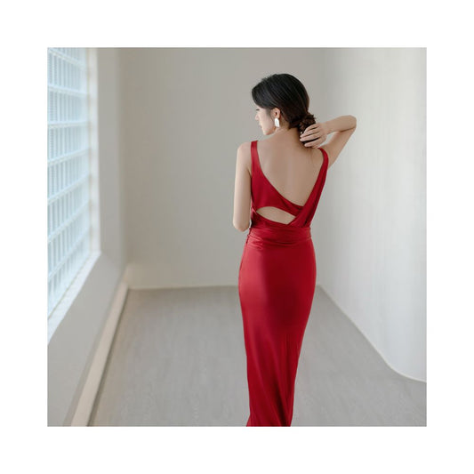 ASAYA2262 Simple Chinese wedding toast dress
