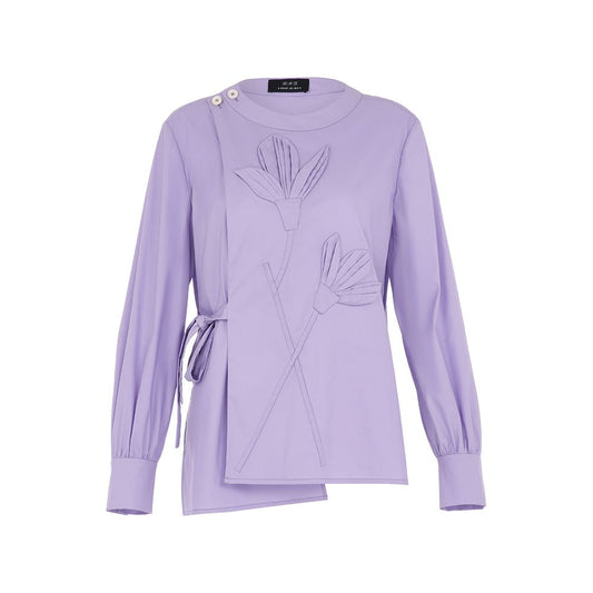ASAYA2240 Origami Magnolia flower round neck top