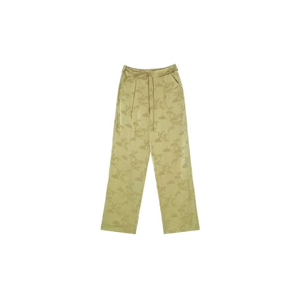Ruyi Lianyun Spring Summer New Retro Chinese Casual Pants for Women Jacquard Lace Lotus Leaf Edge Slim and Long Pants image 43