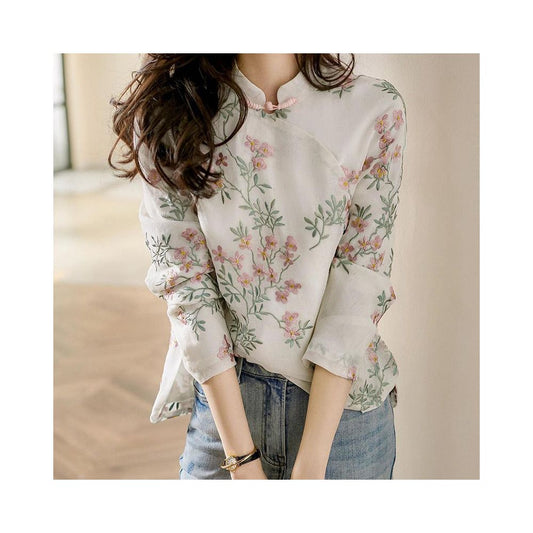 ASAYA2219 : Spring and Summer Chinese-style cheongsam top