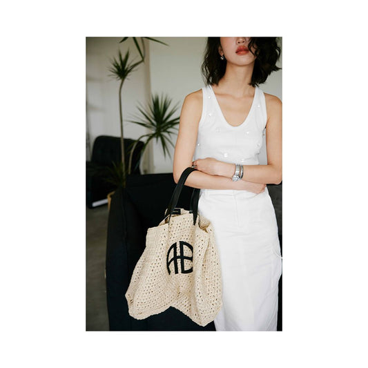 Asaya2180 : Rosebanks Queen's Tears Tank Top Acrylic Trim Trim Ivory Tank Top