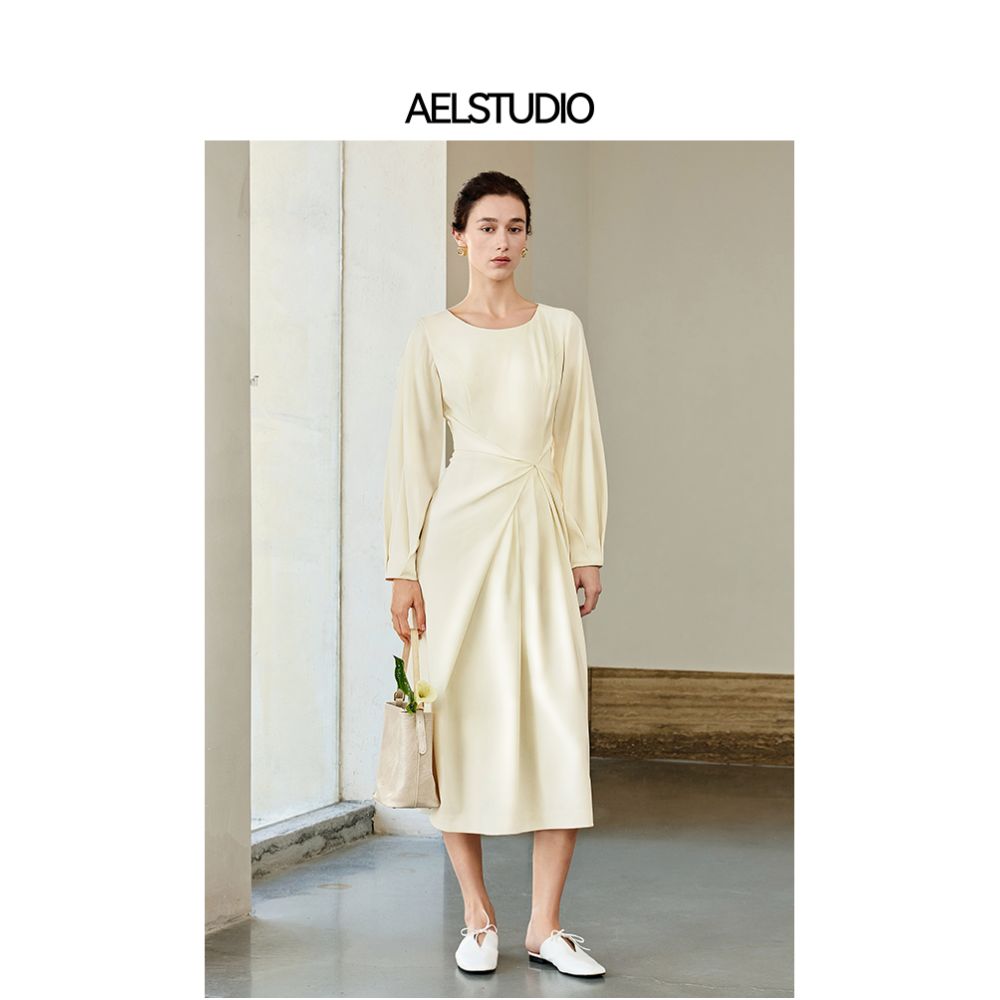 AEL bridesmaid certificate dress elegant sleeveless dress autumn summer 2025 new French texture dress women s annual meeting dress image 2