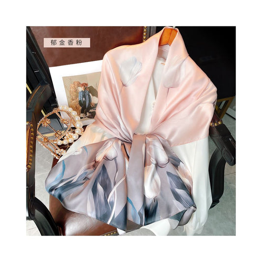 Asaya2144 : Silk scarf women's silk summer all-match mulberry silk Hangzhou silk mother shawl with scarf gift birthday gift