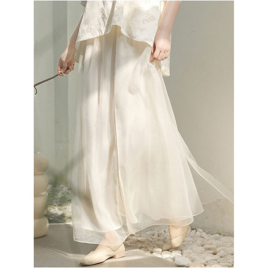 Asaya2139 : Shannonferrous 2023 new Chinese style national style retro women's clothing fairy white skirt
