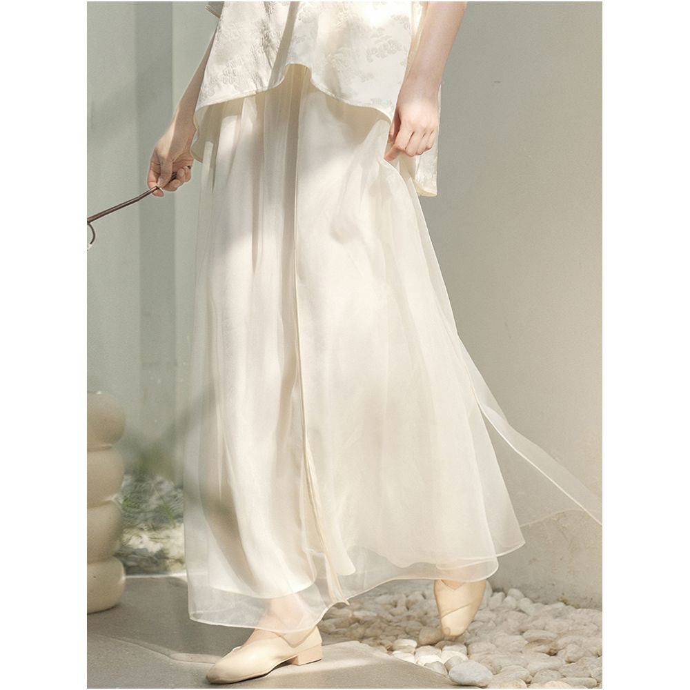 Shan Nonferrous s new Chinese style retro women s clothing is versatile elegant and graceful with a graceful fairy white skirt image 25
