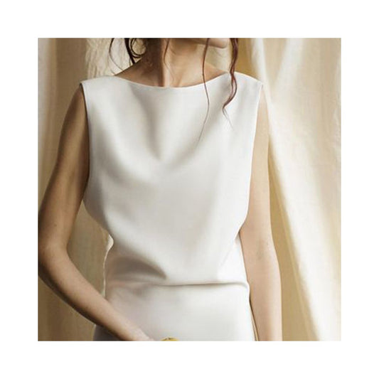 Asaya2132 : All white Acetate Slim Dresss