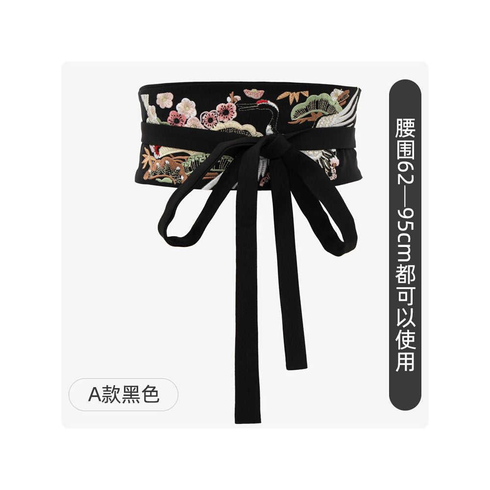 New Chinese style horse faced skirt dress with red embroidered Hanfu waistband women s skirt accessories palace retro Chinese style image 8
