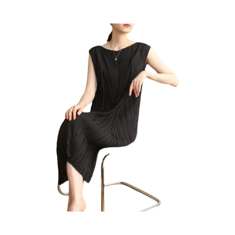 The pleated clothing manufacturer directly supplies high end pleated simple and fashionable dresses for summer style image 5