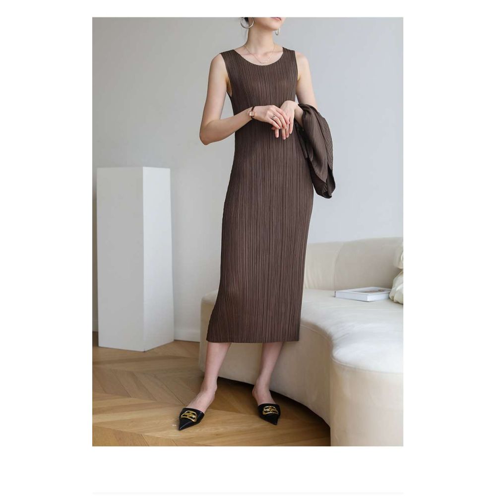 Asaya2072 : Miyake pleated slimming bottoming skirt