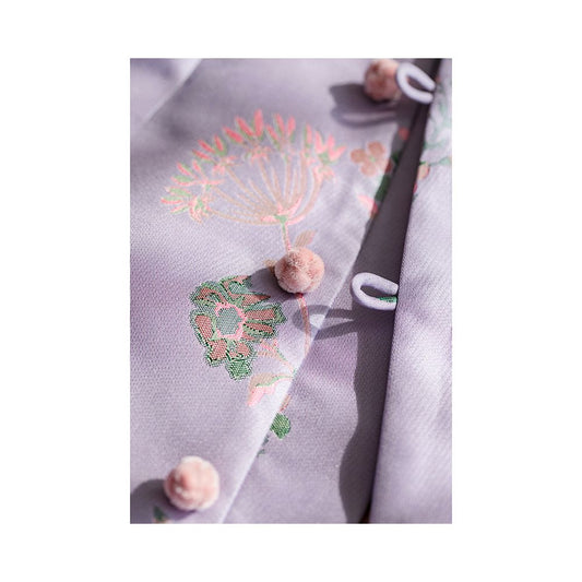 ASAYA1793 Pastel purple Chinese style vest