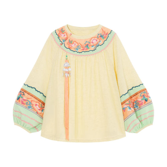ASAYA4762 – Ethnic Bloom Embroidered Blouse 🌸✨