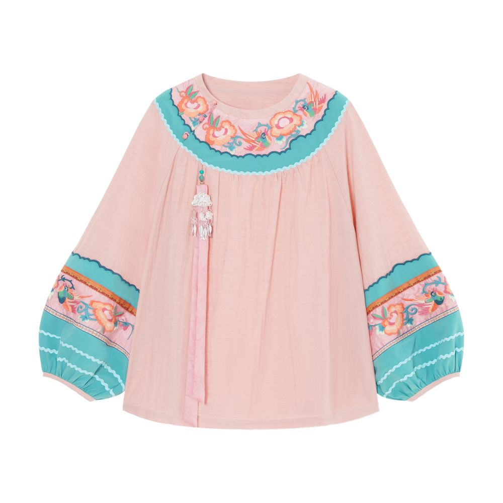 Su Luo s Autumn Original Design Ethnic Style Retro Embroidered Loose Shirt in image 20
