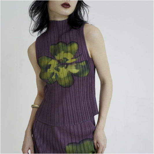 ASAYA1677  T Lonely 1 MGLM Printed Wrinkle Set with Folded Design