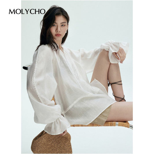 ASAYA4774 – Bohemian Breeze Blouse 🤍🌿
