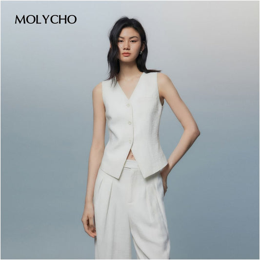 ASAYA4787 – Ivory Classic Vest & Trousers Set 🤍