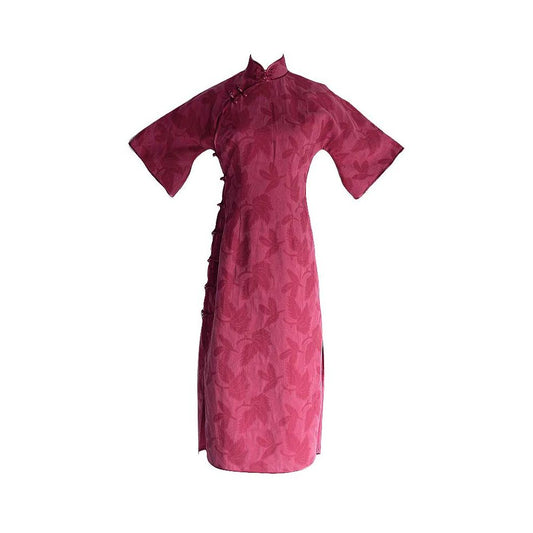 Asaya1463 - Wang Qiantian cheongsam | original pure cotton silk slim cheongsam dress