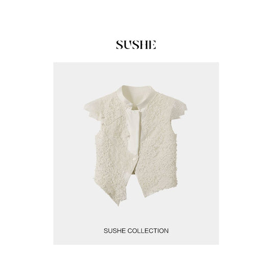 ASAYA4796 – Twilight Lace Statement Vest 🌙✨