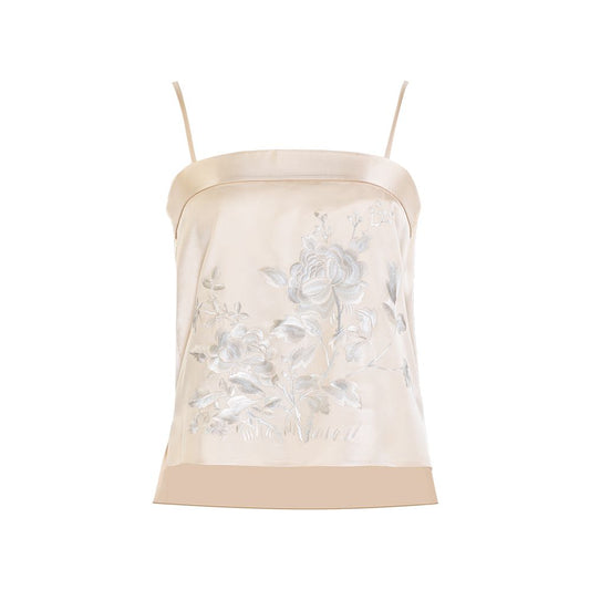 Asaya1287 - Qiuyuelu Yichengfengxu Silk heavy embroidery retro Chinese Han elements national style inner strap top