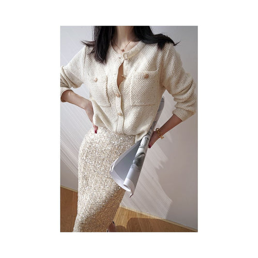 Asaya1264 - SOTHEMOS wool cashmere knit cardigan